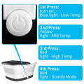 Collapsible Foot Spa Bath with Heat, Remote Control, Temperature Control, Bubbles, Pumice Stone, Red Light, Timer, 16 Massage Roller Pedicure Foot Spa Tub Foot Soaker for Soothe & Relax Tired Feet 🍁 All In One Marketplace Canada
