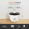 CUCKOO One Touch Rice Cooker 3-Cup (Uncooked) / 6-Cup (Cooked), Mini Rice Cooker & Warmer with Steamer Tray, Versatile Grain Cooker, Soup Maker, Auto Keep Warm, White (CR-0301C) 🍁 All In One Marketplace Canada