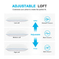 VVZ Cooling Shredded Memory Foam Pillows Queen Size 2 Pack, Adjustable Firm Bed Pillows for Side Back Stomach Sleepers, Luxury Gel Pillow for Hot Sleepers with Breathable Washable Cover 🍁 All In One Marketplace Canada