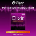 Elixir 16102 Phosphor Bronze Nanoweb Coating Acoustic Guitar Strings - Medium 13-56 🍁 All In One Marketplace Canada