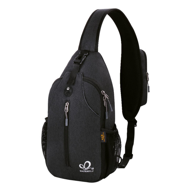 WATERFLY Sling Bag Sling Backpack Crossbody Bag Hiking Daypack for Men Women (Black Color) 🍁 All In One Marketplace Canada