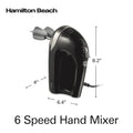 Hamilton Beach 6-Speed Electric Hand Mixer for Baking, 275W, Easy Clean Beaters, Dough Hooks, Whisk, Snap-On Storage Case, Black (62639C) 🍁 All In One Marketplace Canada