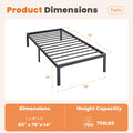 Sweetcrispy Twin Size Bed Frame, 12 Inch Under Bed Storage, Black 🍁 All In One Marketplace Canada