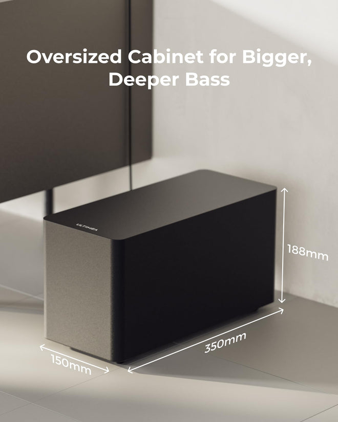 ULTIMEA 5.1ch Soundbar with Dolby Atmos, Sound Bar with Subwoofer for Smart TV, Home Theater Surround Sound System for TV, 300W, Adjustable Bass Boost, App, Bluetooth 5.4, Poseidon M60 (2025 Model) 🍁 All In One Marketplace Canada