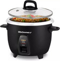 Elite Gourmet Maxi-Matic Electric Rice Cooker with Stainless Steel Inner Pot Makes Soups, Stews, Porridge's, Grains and Cereals, 10 cups cooked (5 Cups uncooked), Black, ERC-2010B 🍁 All In One Marketplace Canada
