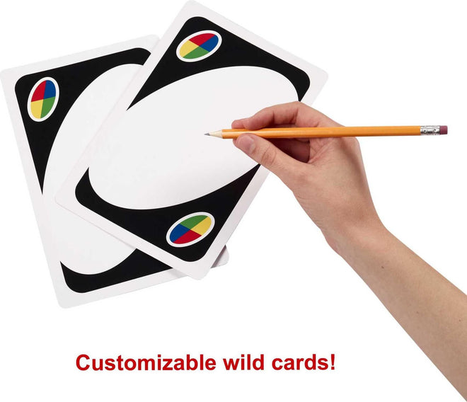 Mattel Games Giant UNO Card Game for Kid, Adult & Families, Color Blind Accessible & Customizable Large Deck 🍁 All In One Marketplace Canada