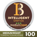 Intelligent Blends Medium Dark Roast Coffee Pods, 100 ct, Single Serve Pods – 100% Arabica Coffee, Compatible with Keurig K Cups Maker 🍁 All In One Marketplace Canada