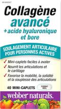 Webber Naturals Advanced Collagen + Hyaluronic Acid & Boron, Helps Reduce Osteoarthritic Joint Pain & Stiffness, 40 Mini Caplets 🍁 All In One Marketplace Canada