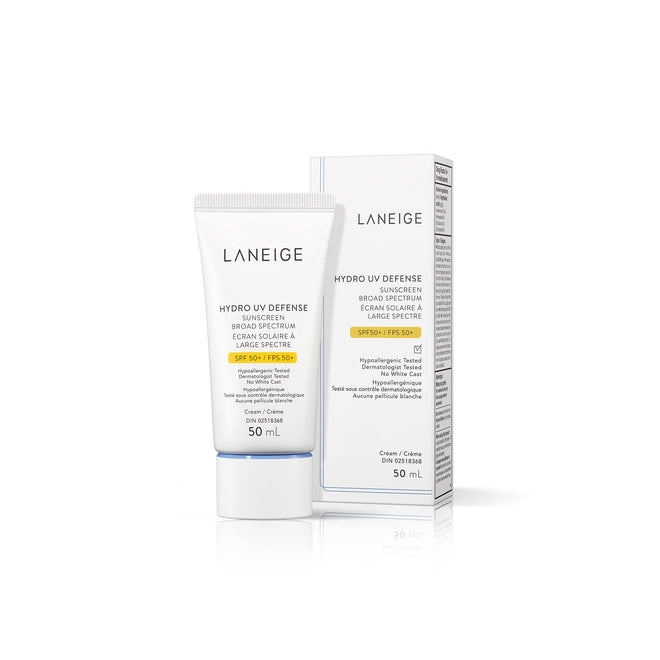 LANEIGE Hydro UV Defense Sunscreen SPF 50+: Hypoallergenic & Dermatologist-Tested Korean Broad Spectrum Sun Protection with No White Cast 🍁 All In One Marketplace Canada