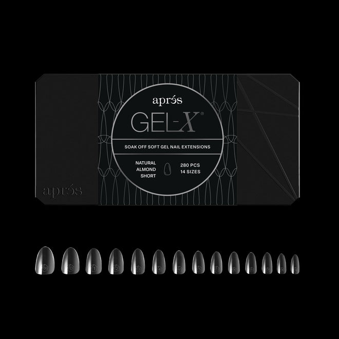 APRÉS Gel-X® Almond Box of Nail Tips | 280 Soft Gel Nail Tips, 14 Sizes 00-9 | Half-sizes Included (Natural Almond Short, 280 Count) 🍁 All In One Marketplace Canada