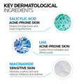 La Roche Posay Effaclar Micro-Peeling Purifying Gel Cleanser Acne Treatment. 2% salicylic acid face & body wash with niacinamide. Unclogs pores, exfoliates, acne marks. Oil-free, sensitive skin, 200ML 🍁 All In One Marketplace Canada