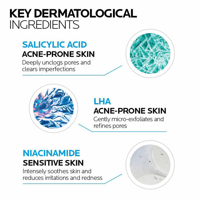 La Roche Posay Effaclar Micro-Peeling Purifying Gel Cleanser Acne Treatment. 2% salicylic acid face & body wash with niacinamide. Unclogs pores, exfoliates, acne marks. Oil-free, sensitive skin, 200ML 🍁 All In One Marketplace Canada