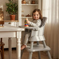 INFANS 8 in 1 Baby High Chair, Convertible Highchair for Babies and Toddlers, Infant Dining Booster Seat, Building Block Table, Kids Stool Table Chair Set with Removable Tray (Grey) 🍁 All In One Marketplace Canada