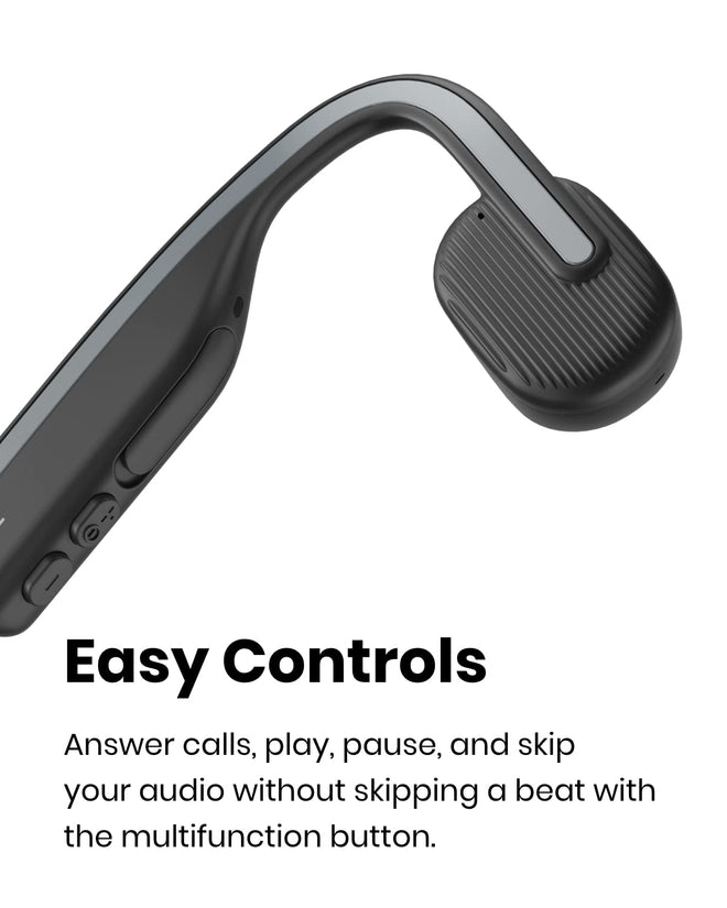 Shokz (AfterShokz) OpenMove - Open-Ear Bluetooth Sport Headphones - Bone Conduction Wireless Earphones - Sweatproof for Running and Workouts, with Sticker Pack (Grey) 🍁 All In One Marketplace Canada