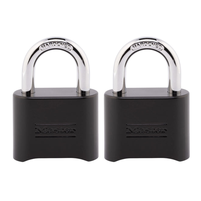 Master Lock Black Combination Padlock, Set Your Own Combo Lock, Weather Resistant Indoor and Outdoor Padlocks with Code for Gym Locker, Gate, Shed, 2 Pack, 178EC2 🍁 All In One Marketplace Canada