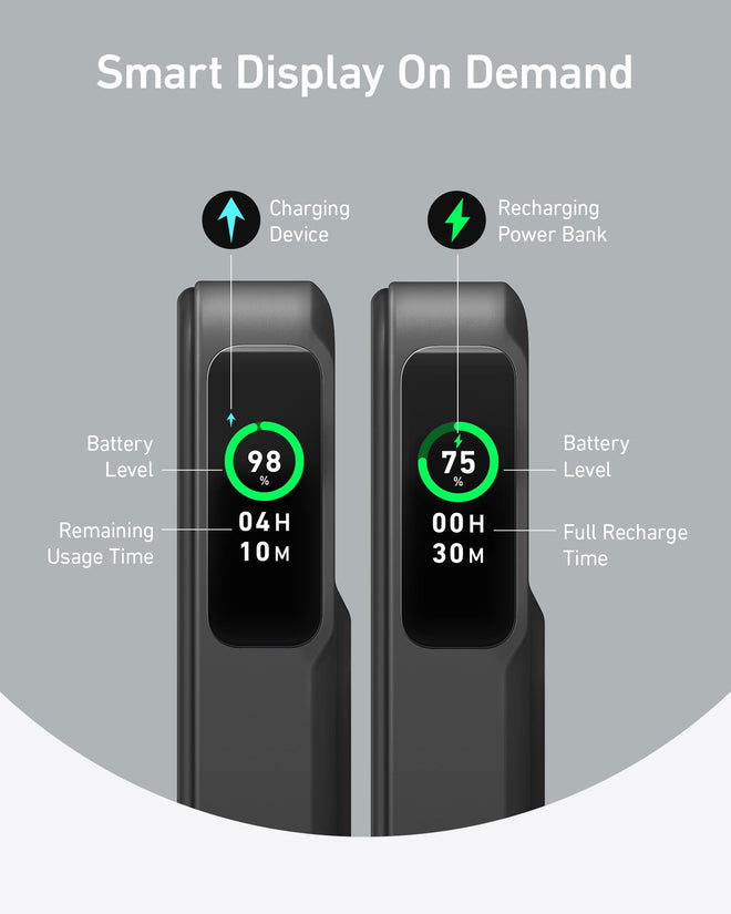 Anker MagGo Power Bank, Qi2 Certified 15W Ultra-Fast MagSafe-Compatible Portable Charger, 10,000mAh Battery Pack with Smart Display, Foldable Stand, for iPhone 17/16/15/14/13/12 (USB-C Cable Included) 🍁 All In One Marketplace Canada