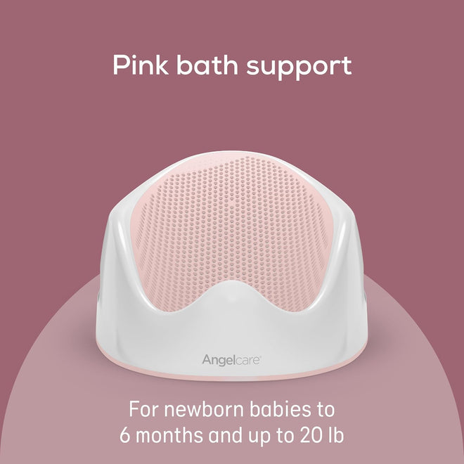 Angelcare Baby Bath Support, Pink, Birth to 6 Months, Made in Canada 🍁 All In One Marketplace Canada