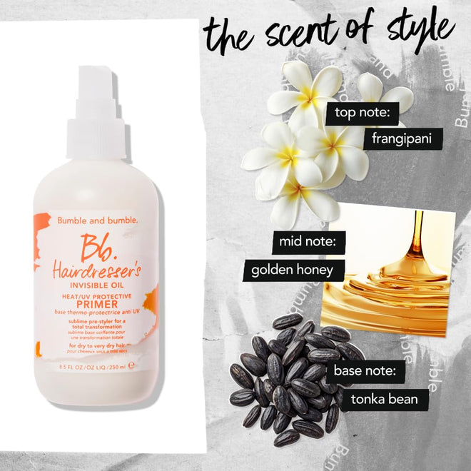Bumble and bumble. Hairdresser's Invisible Oil Heat/UV Protection Leave-In Conditioner Hair Primer | Hydrating, Anti Frizz, Color Safe | Straight, Coily | With Argan Oil + Coconut Oil, 125 ml 🍁 All In One Marketplace Canada