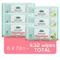 Aleva Naturals Bamboo Baby Sensitive Wipes- Natural and Organic Formula, Hypoallergenic, Biodegradable, Extra Strong and Ultra-Soft, Perfume Free Diaper Wipes - New Eco-Friendly, Sustainable Packaging- 72 Count X 6= 432 Wipes Total