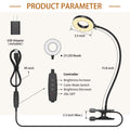iZELL Desk Lamp, LED Reading Light with Clamp, 3 Color Modes & 10 Brightness Silicone Flexible Arm Book Light for Kids Reading Book in Bed at Night Clip on Table, Zoom Meetings - 15.8'' Black 🍁 All In One Marketplace Canada