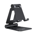 Nulaxy Dual Foldable Phone Stand for Desk, Fully Adjustable Desktop Cell Phone Holder Accessories for Office Kindle Compatible with 4-8" Mobile Devices iPhone Pro/Max/Plus, iPad Pro/Air/Mini, Black 🍁 All In One Marketplace Canada