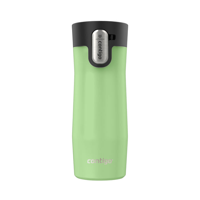 Contigo West Loop 3.0 Stainless Steel Travel Mug with Tea-Bag Hook & Spill-Proof Lid, Vacuum-Insulated Reusable Cup Coffee and Tea, 16 oz (473 mL), Cucumber - Keeps Drinks Hot up to 11 Hours 🍁 All In One Marketplace Canada
