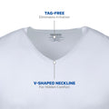 Gildan Men's V-Neck T-Shirts, Multipack, Style G1103, White (6-Pack), Large 🍁 All In One Marketplace Canada