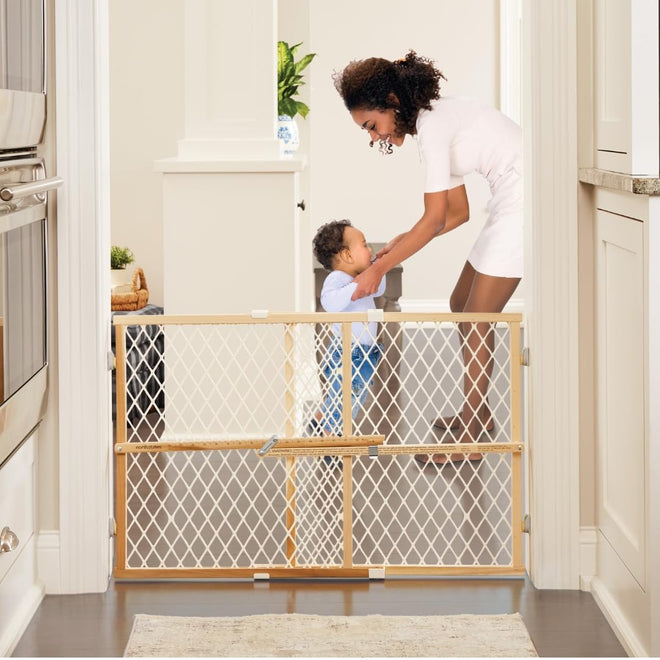 Toddleroo by North States North State Diamond Mesh Gate, Brown 🍁 All In One Marketplace Canada