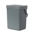 EKO Puro Mini Wall-Mounted Trash Can with Lid, Indoor Food Waste Compost Bucket, 0.79 Gal / 3L Small Hanging Trash Can for Kitchen (Grey) 🍁 All In One Marketplace Canada