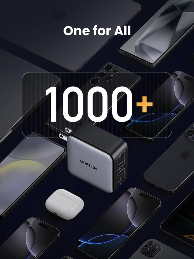 UGREEN Nexode 100W USB C Charger Block, 4-Port GaN Charger Block Fast Charger Compatible for MacBook Pro/Air, iPhone 17 Pro Max/iPhone Air, iPad Pro, Galaxy S26 S25, Pixel, Steam Deck, Black 🍁 All In One Marketplace Canada