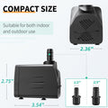 Pawfly 400 GPH Submersible Water Pump 25W 7ft. High Lift Quiet Pump with 6ft Power Cord for Fountain Aquarium Fish Tank 🍁 All In One Marketplace Canada