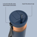 Contigo SnapSeal 24 oz Water Bottle w/Carry Strap & Reusable Straw | Vacuum-Insulated Stainless Steel for Hot & Cold Drinks | Spill-Proof Lid | BPA & Lead-Free | Dishwasher Safe 🍁 All In One Marketplace Canada