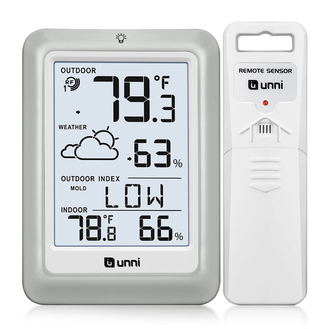 Indoor Outdoor Thermometer Hygrometer Wireless Weather Station, Temperature Humidity Monitor Battery Powered Inside Outside Thermometers with 330ft Range Remote Sensor and Backlight Display 🍁 All In One Marketplace Canada