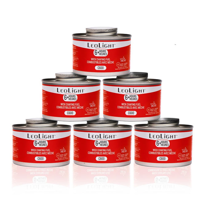 6 Pack Chafing Fuel 6 Hour Burn – Odorless, Smokeless & Spill-Proof Wick, 7.8oz Food Warmer Fuel for Chafing Dish Buffet Set & Catering Use, LeoLight 🍁 All In One Marketplace Canada