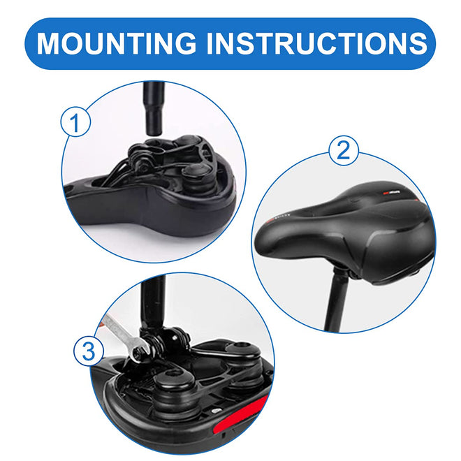 Roryimke Comfortable Bike Seat Replacement Bike Saddle Dual Shock Absorbing Ball Anti-Slip Bicycle Saddle Waterproof Bicycle Seat for Men Women Universal Fit for Exercise Indoor Mountain Road Bikes 🍁 All In One Marketplace Canada