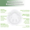 haakaa Petal Soft Silicone Milk Collector丨Discreet Leak-Protection Breast Milk Saver, Reusable Breast Shells Milk Collection Cup for Breastfeeding with Cleaning Brush- 2PCS 🍁 All In One Marketplace Canada
