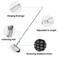 Floor Scrub Brush with Long Handle, 3 in 1 Scrape and Heavy-Duty Stiff Bristle Scrubber Brush for Cleaning Shower Bathroom, Patio, Garage, Kitchen, Wall and Deck 🍁 All In One Marketplace Canada