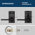 Weiser Smartcode 10 Matte Black Keyless Entry Door Lock with Handle/Deadbolt Lock, Keypad Door Lock with Auto Lock, Up to 30 User Codes, Electronic Door Handles/Door Locks for Entry Door & Garage 🍁 All In One Marketplace Canada