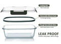 M MCIRCO [5-Packs, 36 Oz.] Glass Meal Prep Containers with Lifetime Lasting Snap Locking Lids Glass Food Containers,Airtight Lunch Container,Microwave, Oven, Freezer and Dishwasher (4.5 Cup) 🍁 All In One Marketplace Canada
