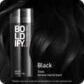 BOLDIFY Hair Fibers (28g) - Fill In Thinning and Fine Hair for an Instantly Fuller, Thicker Look - 14 Shades for Women & Men - Black 🍁 All In One Marketplace Canada