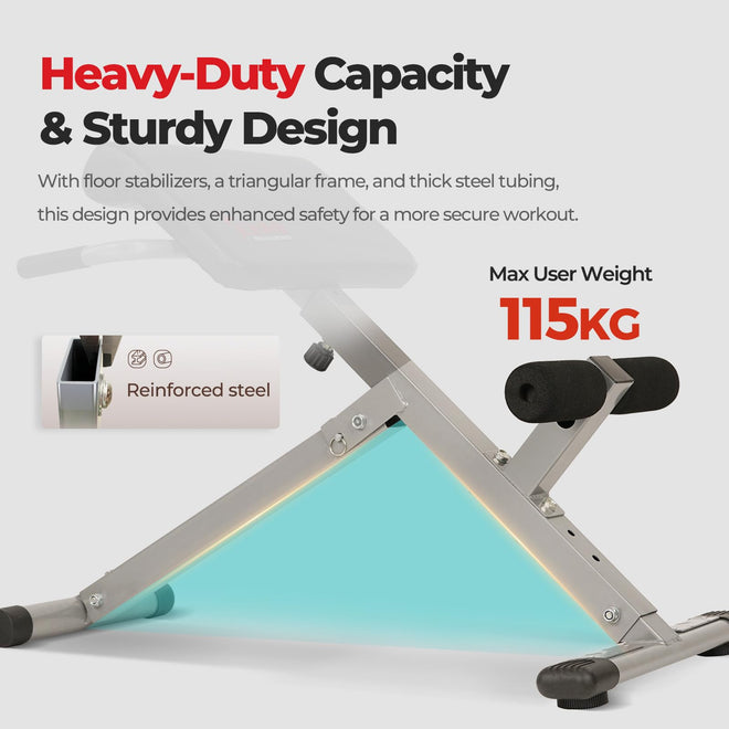 Sunny Health & Fitness Foldable Roman Chair, 45-Degree Hyperextension Bench 🍁 All In One Marketplace Canada