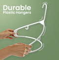 Utopia Home Plastic Hanger, 50 Pack, White Clothes Hangers with Hooks, Durable Heavy Duty Coat Hangers for Shirts, Pants, Skirts, Jackets, Blouses, Dresses, and Everyday Closet Organization 🍁 All In One Marketplace Canada