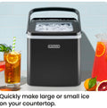 Iceman Dual-Size Ice Maker Countertop - Portable Ice Machine, Large and Small Ice Machine Maker with Self Cleaning, 9 Cubes in 7 Mins, 22lbs/24hrs, for Home, Kitchen, Office, Party, Ice Scoop Included 🍁 All In One Marketplace Canada