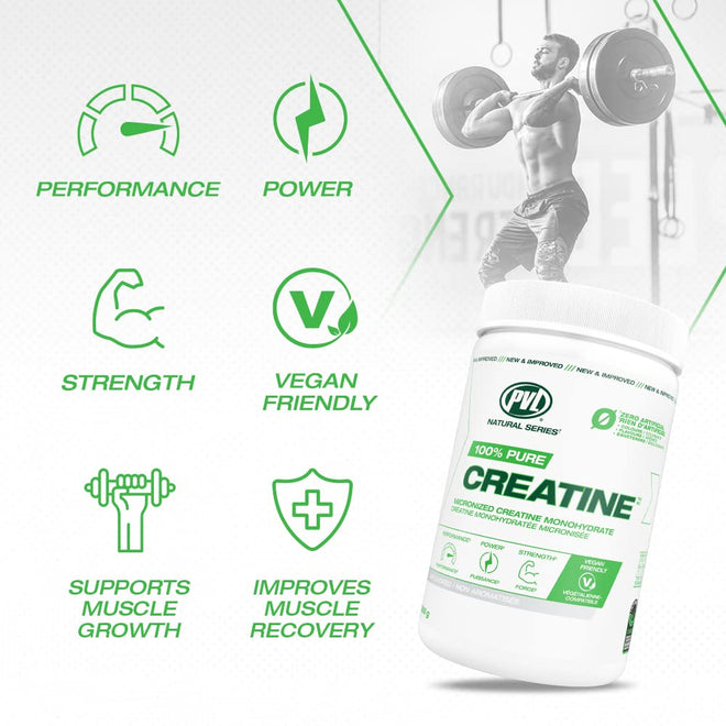 PVL 100% Pure Creatine Monohydrate Powder – Micronized Supplement for Women & Men, Unflavoured Amino Acids & Beta Alanine Friendly, Informed-Choice Tested, 1000 g (200 Servings) 🍁 All In One Marketplace Canada