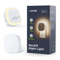 AUVON Plug-in LED Backlit Night Light with Motion Sensor & Dusk to Dawn Sensor, Dimmable Warm White Nightlight with 1-50 lm Adjustable Brightness for Bathroom, Bedroom, Hallway, Stairs (2 Pack) 🍁 All In One Marketplace Canada