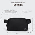 Pander 1L Fanny Pack Everywhere Belt Bag, Bum Bag Crossbody Bags for Women with Adjustable Strap (Black) 🍁 All In One Marketplace Canada