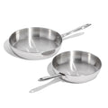 Lagostina Moderna 2 Piece Stainless Steel Pan Set (26cm / 10in and 30cm / 12in), Commercial Capsule Base, Induction Safe Cookware, Dishwasher and Oven Safe up to 400ºF / 204ºF, Silver 🍁 All In One Marketplace Canada