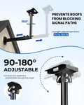 Starlink Mount, 360°Adjustable Starlink Gen 3 Mount Telescoping Support Arm with Pipe Adapter, Rustproof, Weatherproof for Concrete Walls/Wood Walls, Easy Installation for Starlink Standard 4/4X/V3 🍁 All In One Marketplace Canada