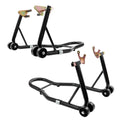 VEVOR Motorcycle Stand Lift, 850lbs Front Rear Combo Stand Lift Stand, Front and Rear Wheel Fork Stand, U+L Fork Swingarm Spool, Compatible with Most Yamaha Honda Kawasaki Suzuki Motorcycles, Black 🍁 All In One Marketplace Canada