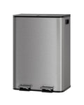 GarveeHome 2 x 8 Gallon Stainless Steel Double Trash Can with Lid for Kitchen, Large Dual Trash and Recycle Bin Combo, Step-on Kitchen Metal Garbage Cans, PP Inner Buckets, Liner Rim, Matte Grey 🍁 All In One Marketplace Canada